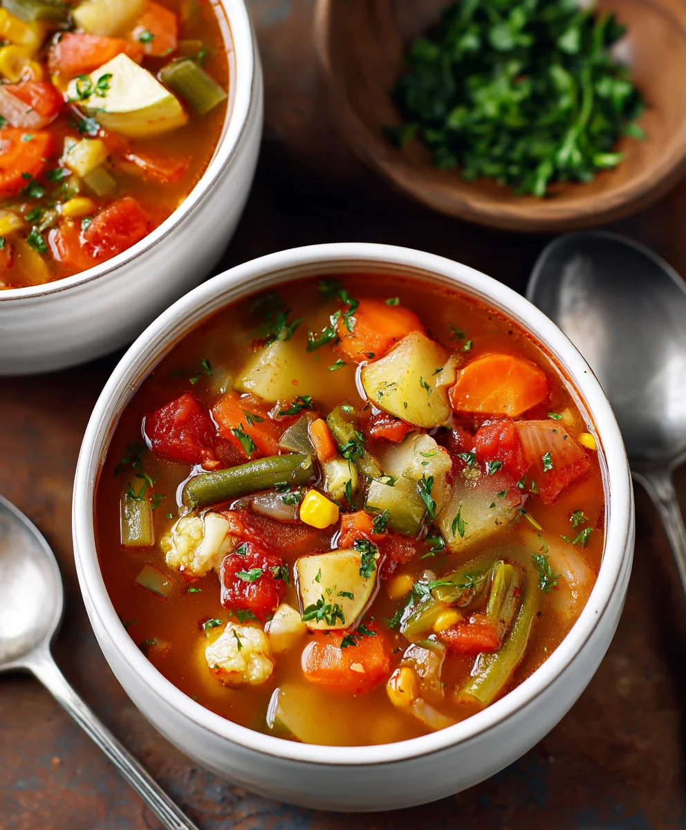 Easy Vegetable Soup Recipe- Hearty & Healthy Meal