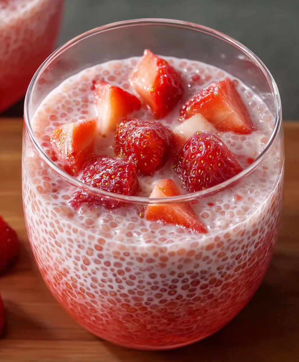 Easy Strawberry Sago Dessert Recipe - Refreshing Treat