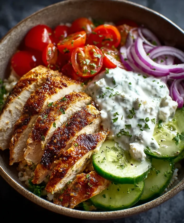 Greek Chicken Gyro Bowl- Easy & Delicious Meal
