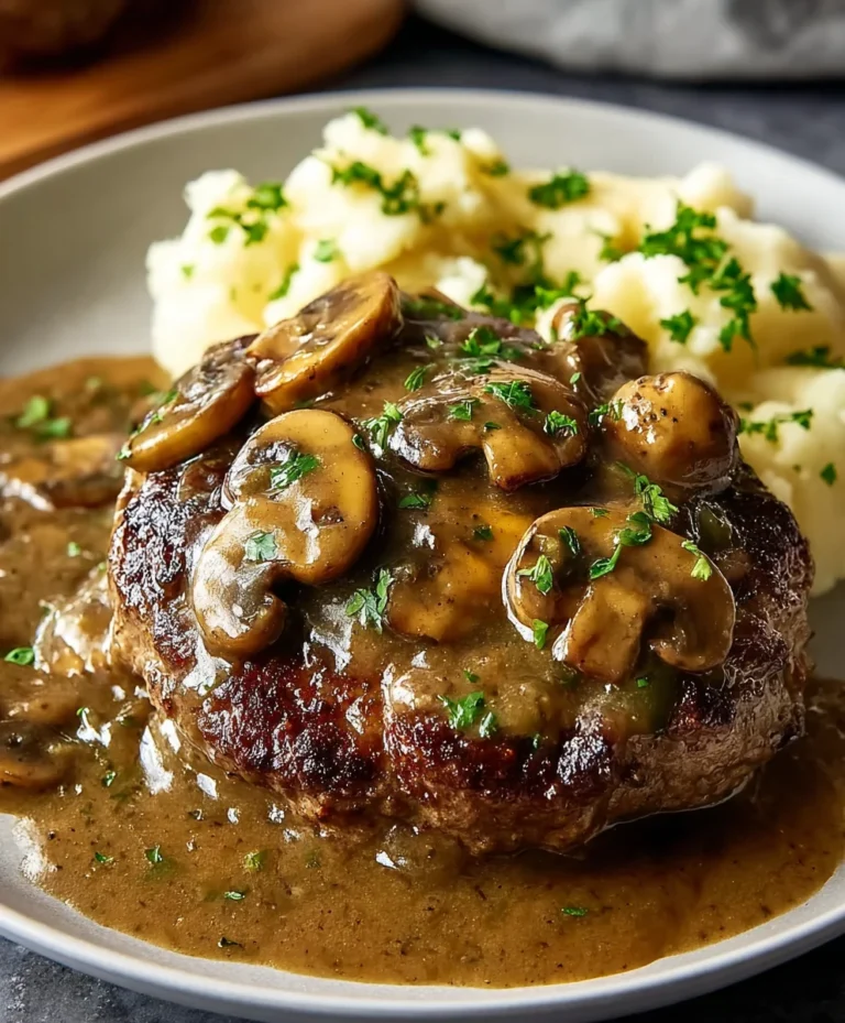 Bobby Flay Salisbury Steak-Mushroom Gravy Recipe