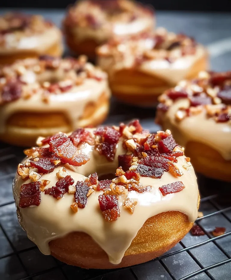 Maple Beef Beef Bacon Doughnuts-Savory Sweet Treat