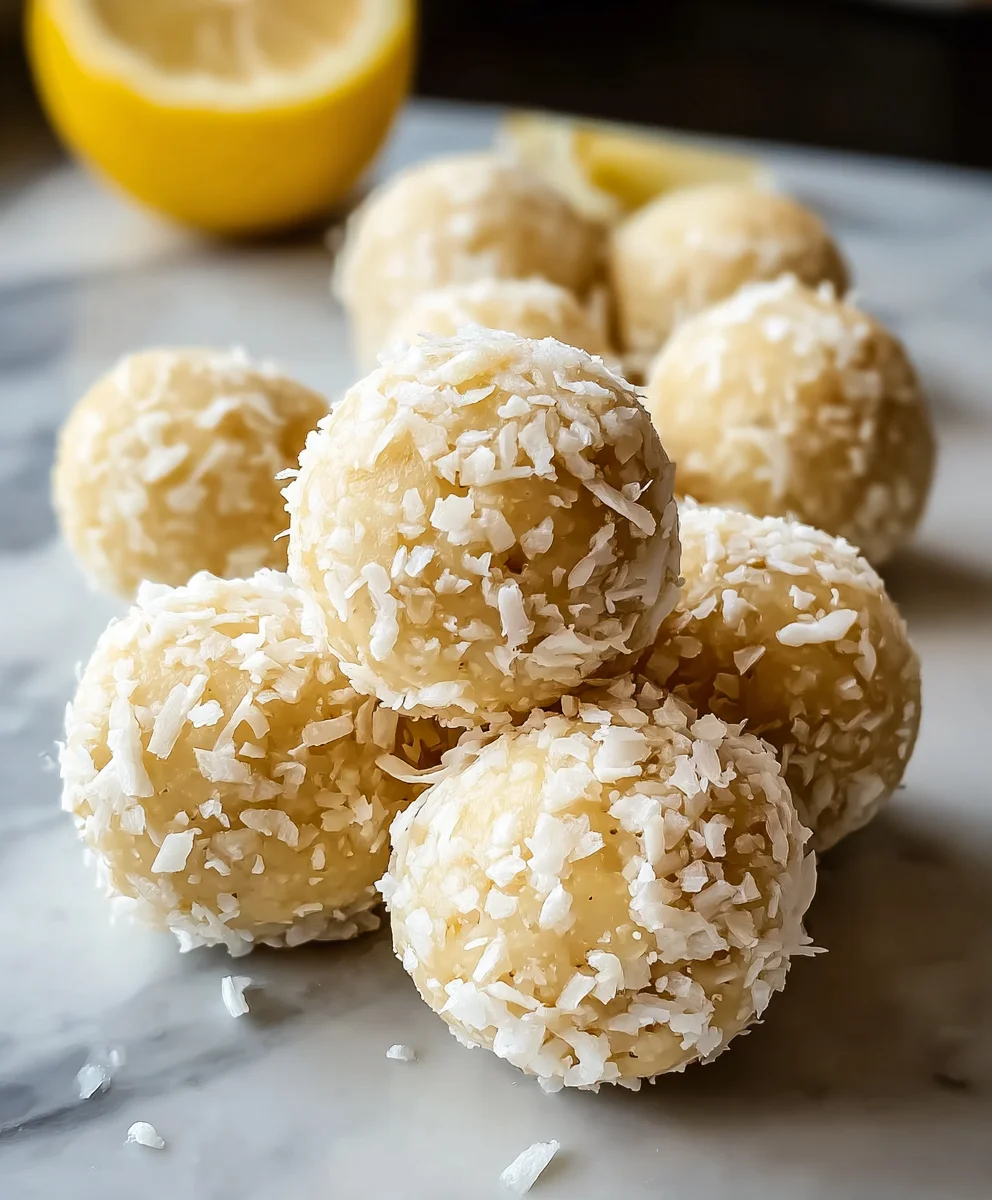 Lemon Coconut Protein Balls-Healthy & Easy Snack