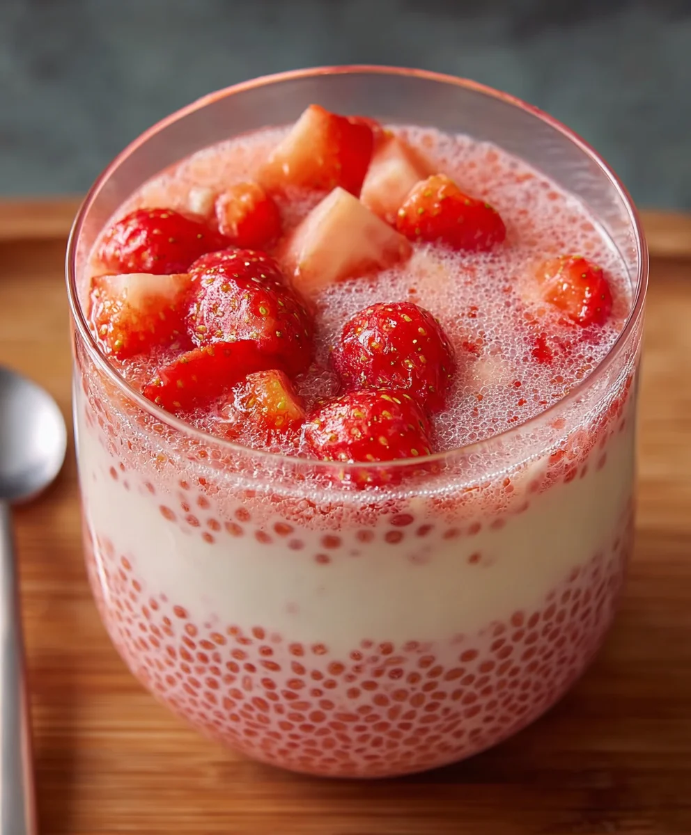 Easy Strawberry Sago Dessert Recipe - Refreshing Treat