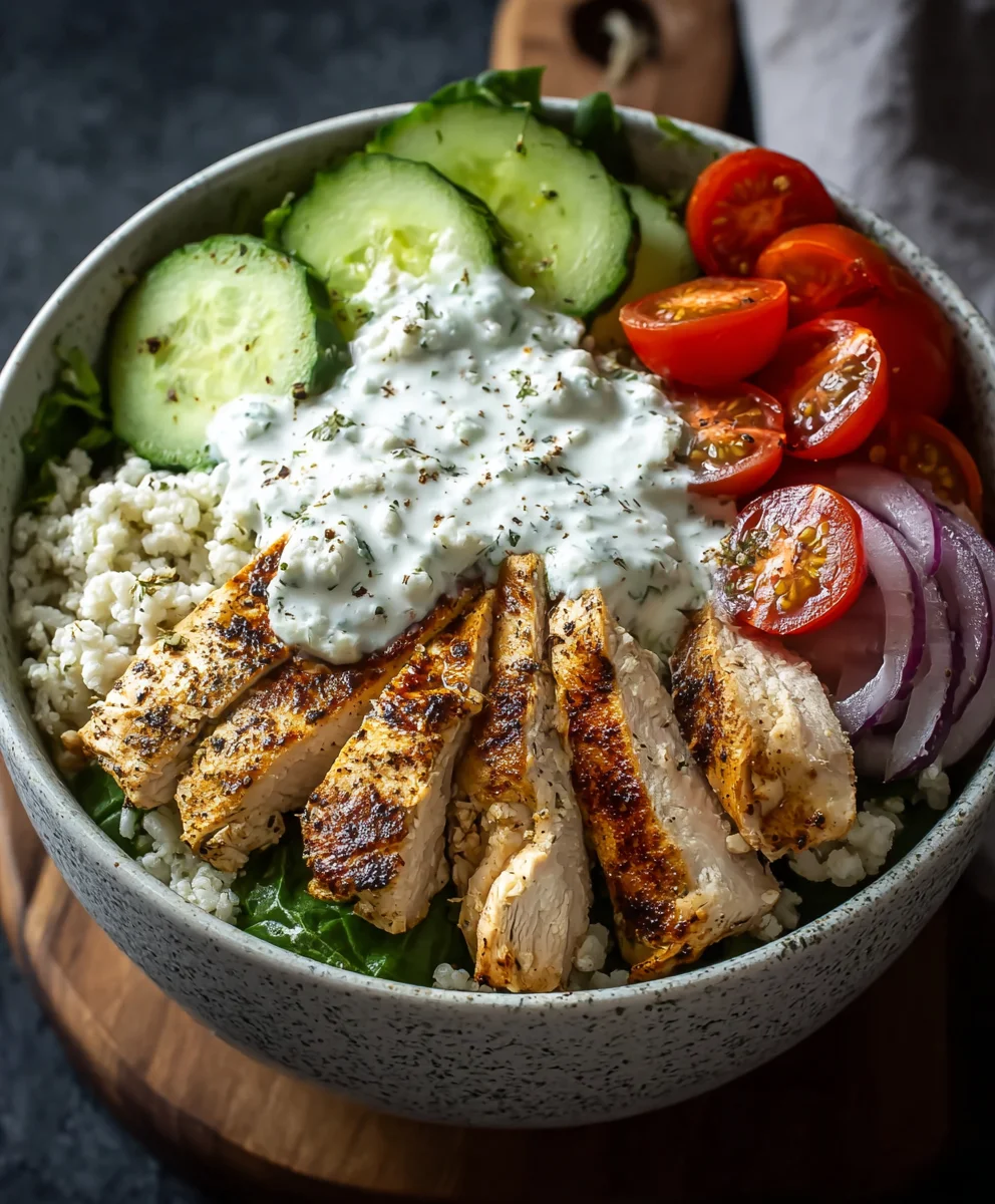 Greek Chicken Gyro Bowl- Easy & Delicious Meal