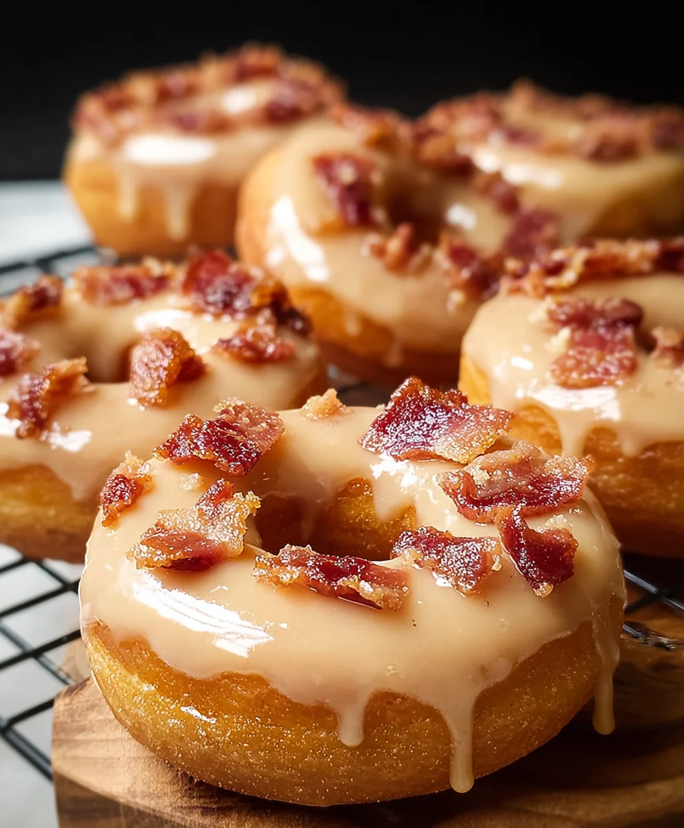 Maple Beef Beef Bacon Doughnuts-Savory Sweet Treat