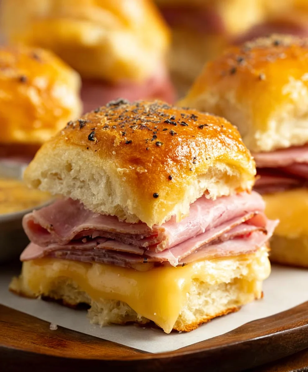 Beef Beef Ham and Cheese Sliders- Easy Appetizer