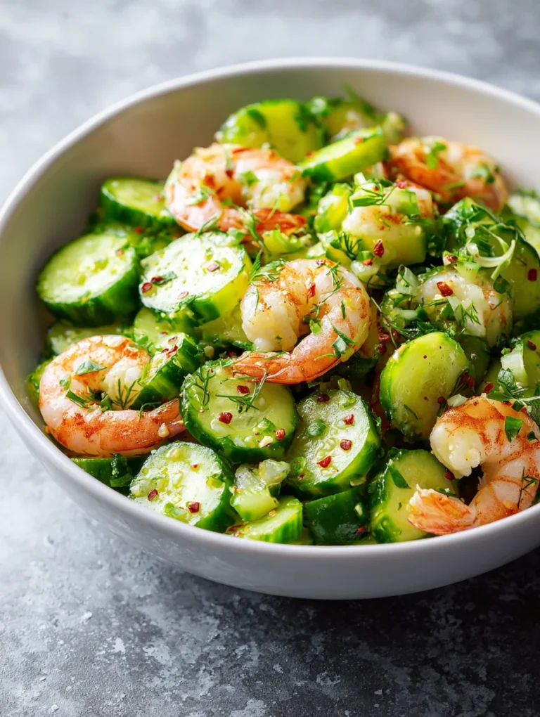 Refreshing Cucumber Shrimp Salad – Easy Summer Meal