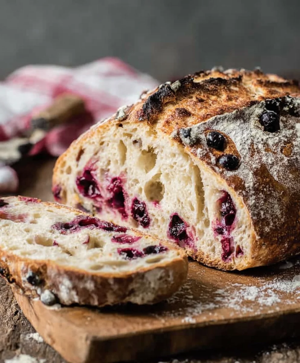 Blueberry Lemon Sourdough Bread-Easy Delicious Recipe
