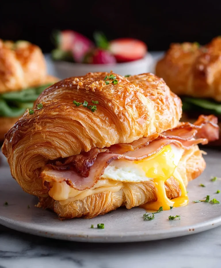 Easy Croissant Breakfast Sandwiches – Quick & Delicious