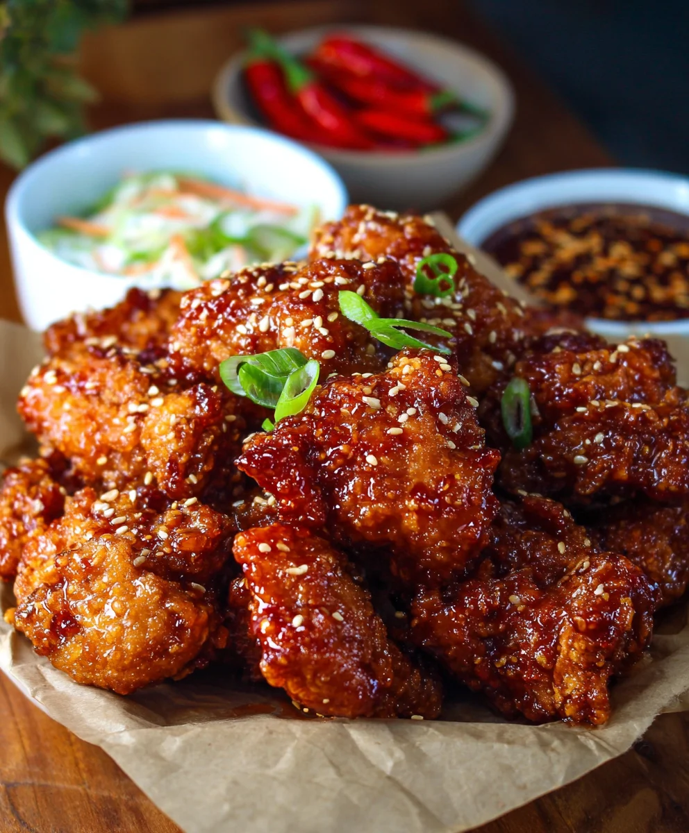 Korean Fried Chicken- Crispy Yangnyeom Recipe