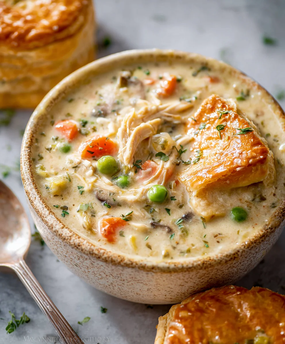 Easy Chicken Pot Pie Soup - Quick Comfort Food
