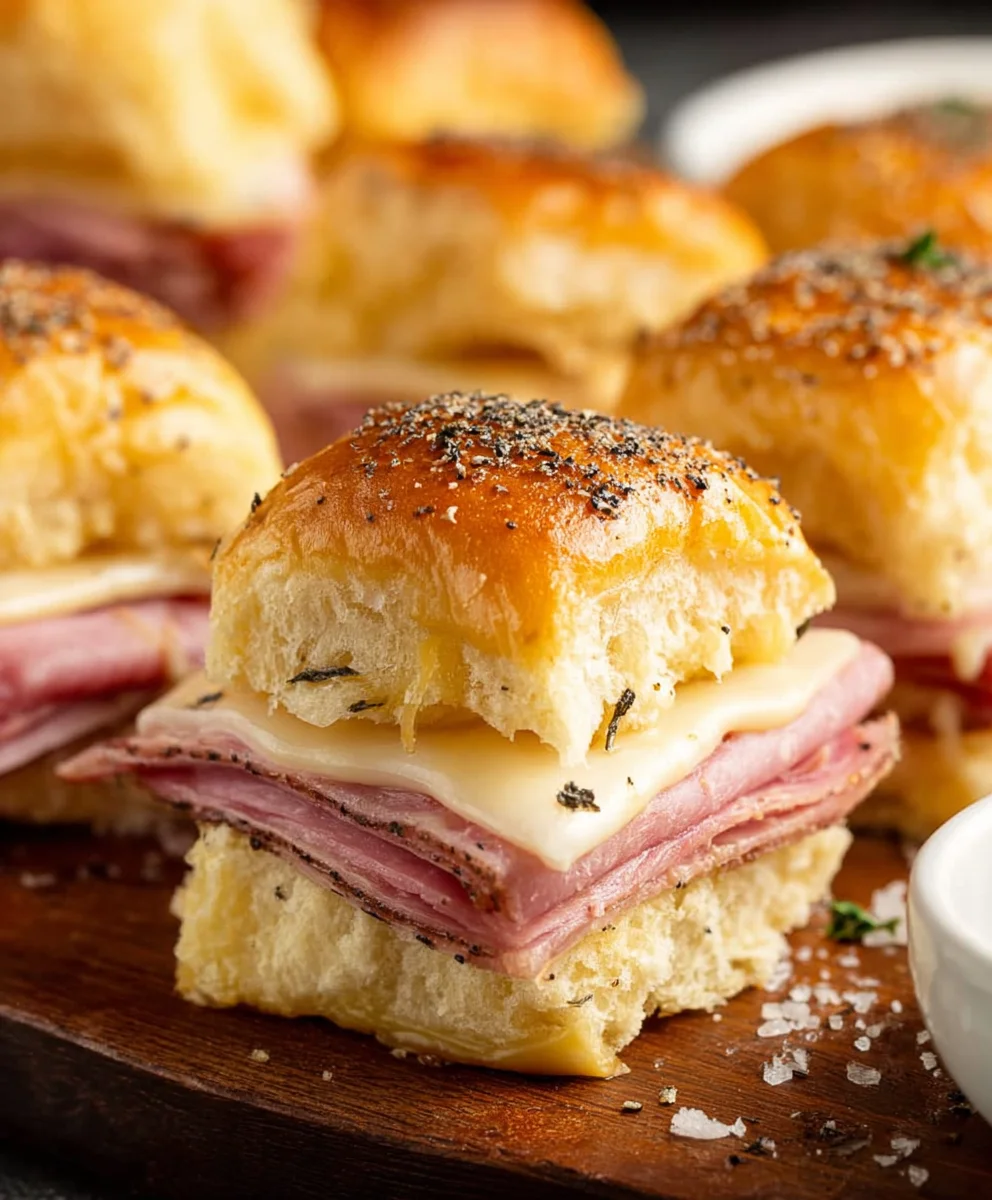 Beef Beef Ham and Cheese Sliders- Easy Appetizer