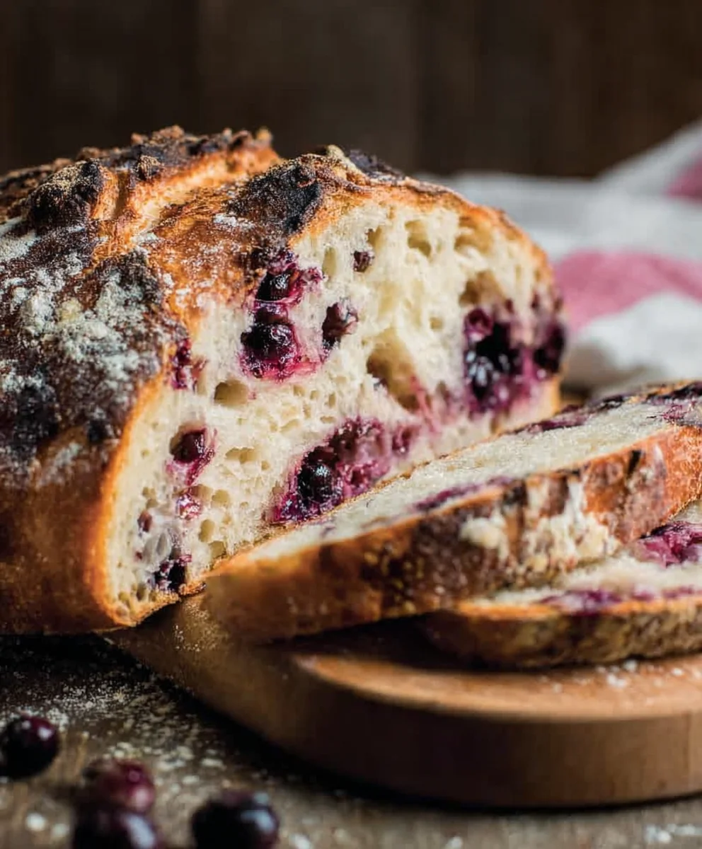 Blueberry Lemon Sourdough Bread-Easy Delicious Recipe