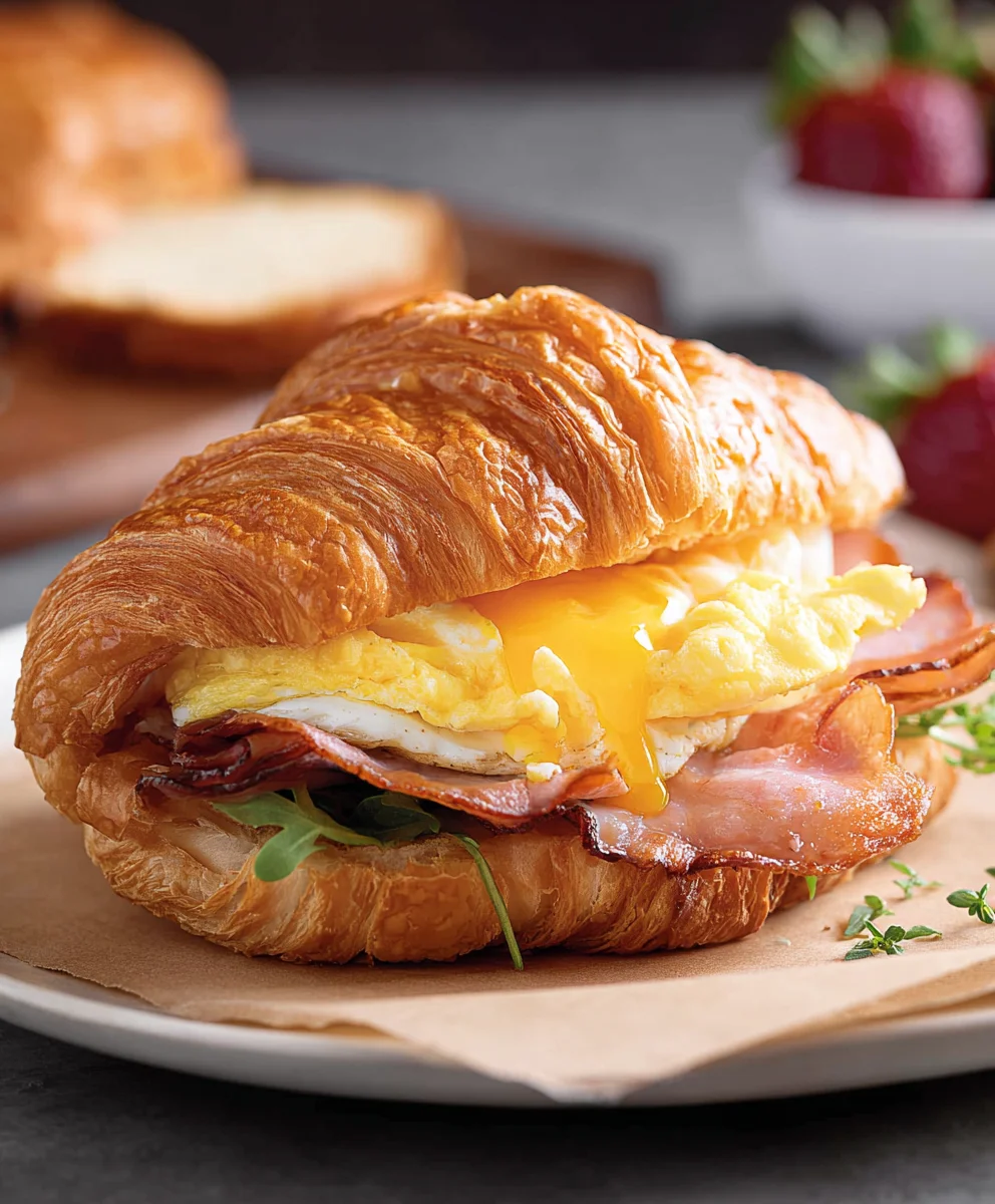 Easy Croissant Breakfast Sandwiches - Quick & Delicious