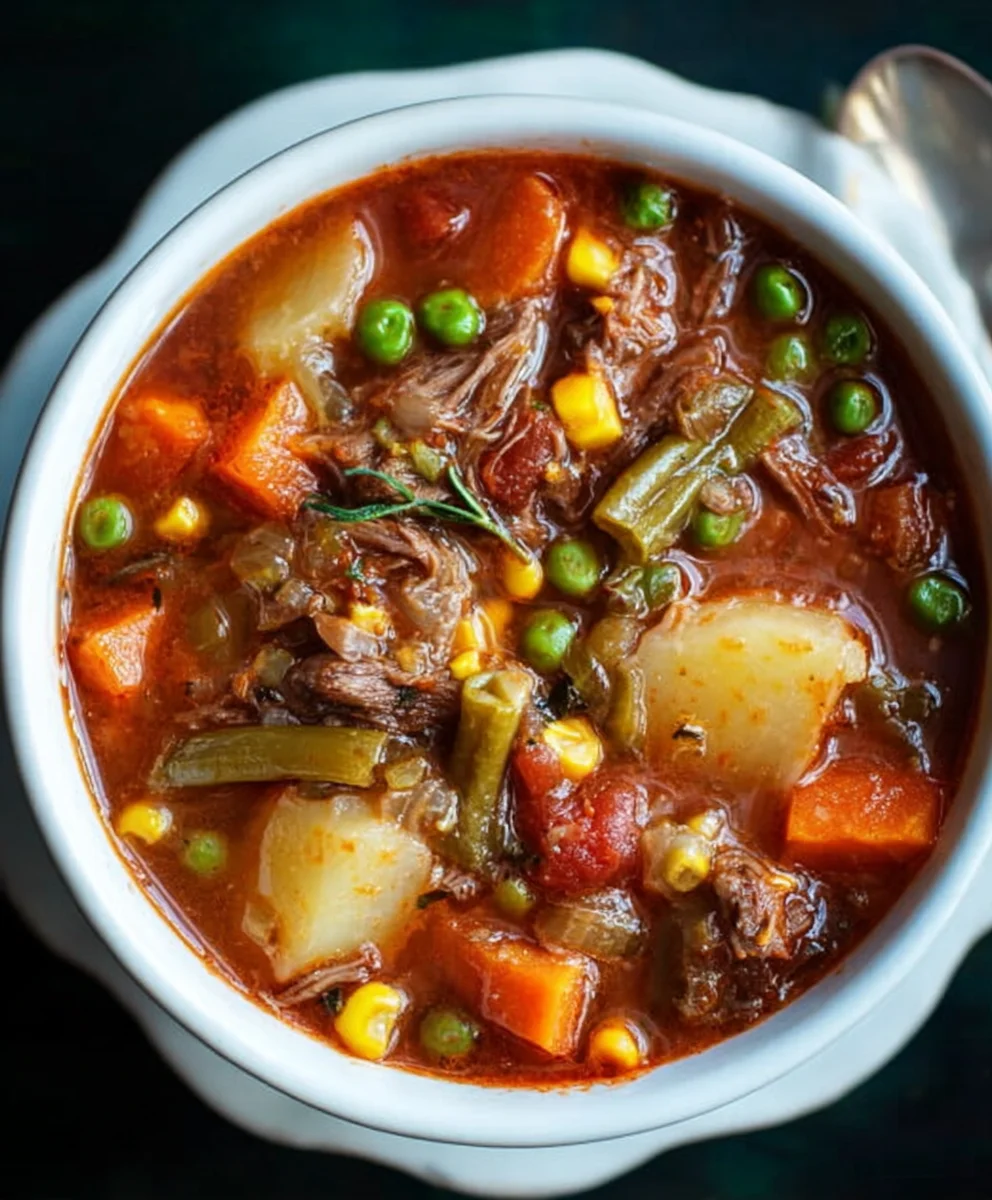 Mom's Old-Fashioned Vegetable Beef Soup - Classic Comfort
