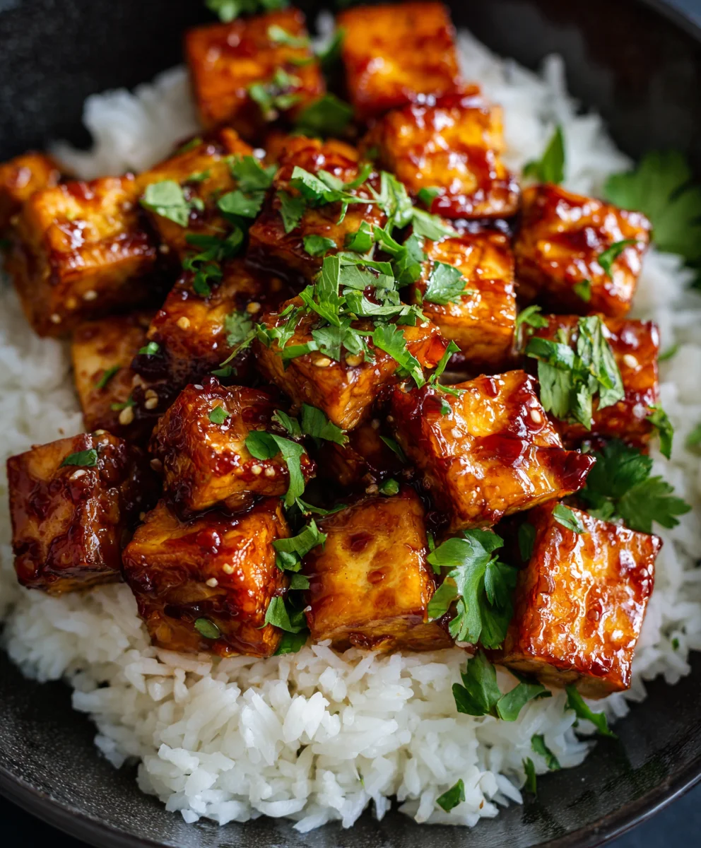 Amazing Crispy Honey Garlic Tofu-Vegan Recipe