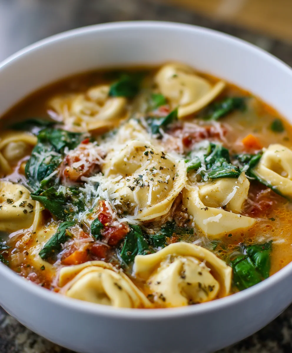 Easy Chicken Tortellini Soup Recipe- Quick & Delicious