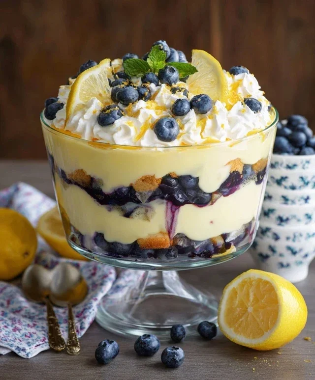 Easy Lemon Blueberry Trifle Recipe