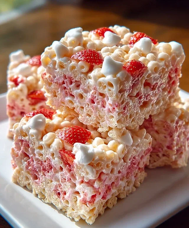 Strawberry Crunch Rice Krispie Treats