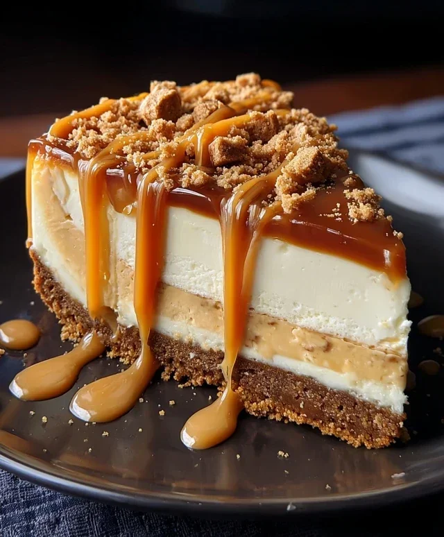 Cookie Butter Caramel Cheesecake