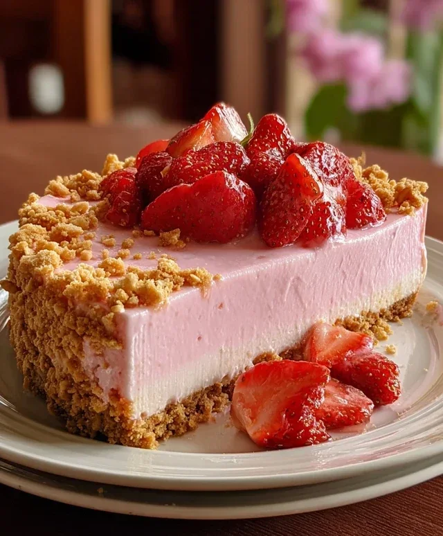 Strawberry Crunch Pink Cheesecake
