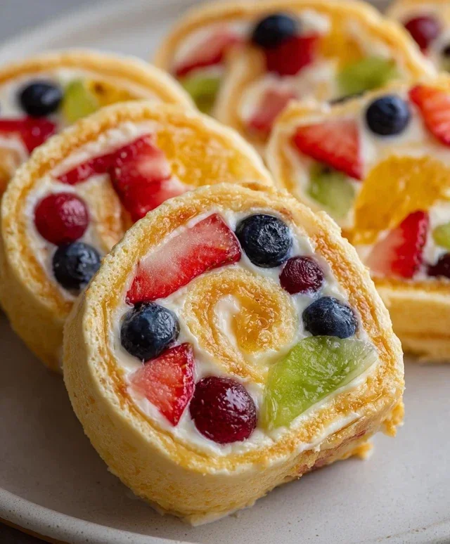 Cheesecake Fruit Salad Roll Ups