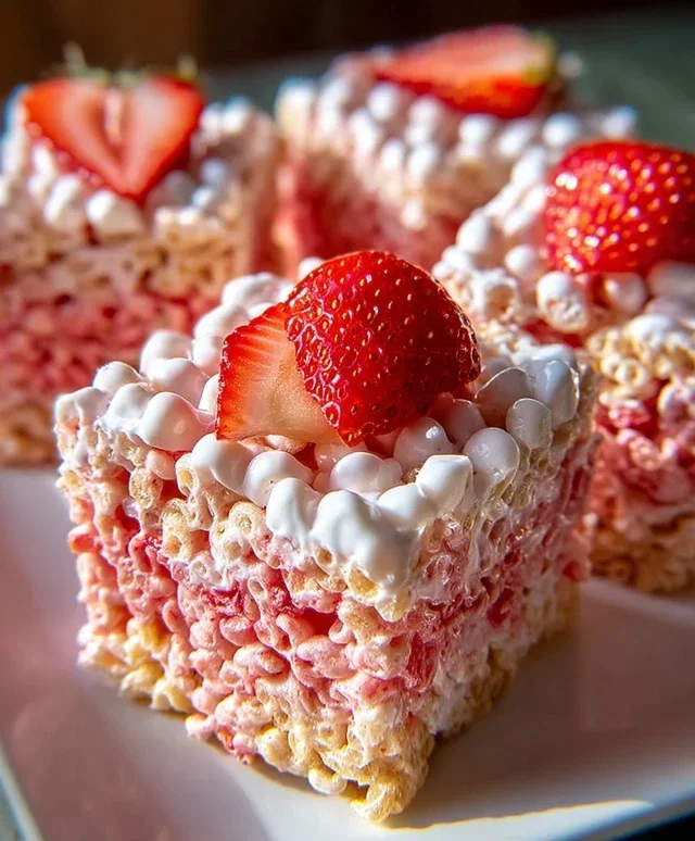 Strawberry Crunch Rice Krispie Treats