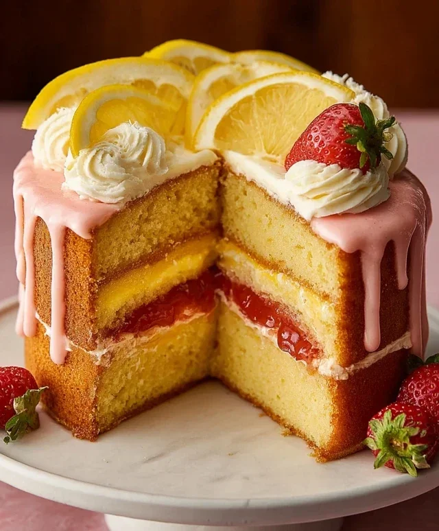 Strawberry Lemonade Cake