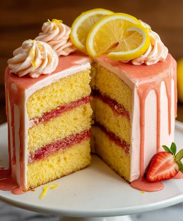Strawberry Lemonade Cake