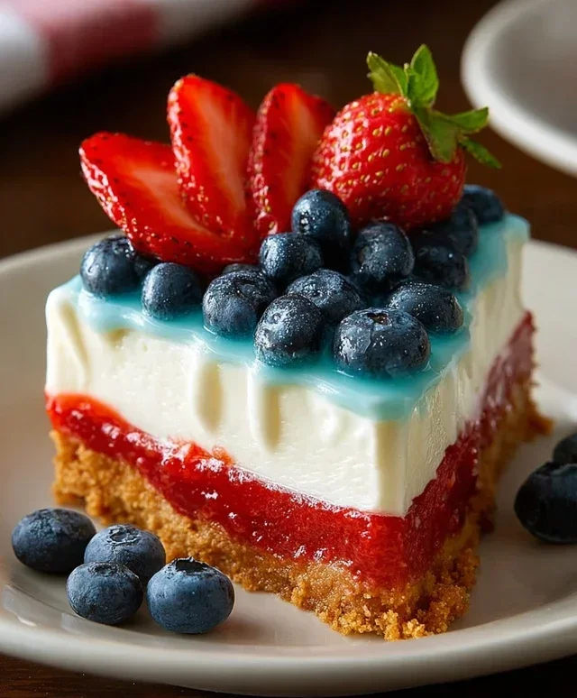 No Bake Patriotic Cheesecake