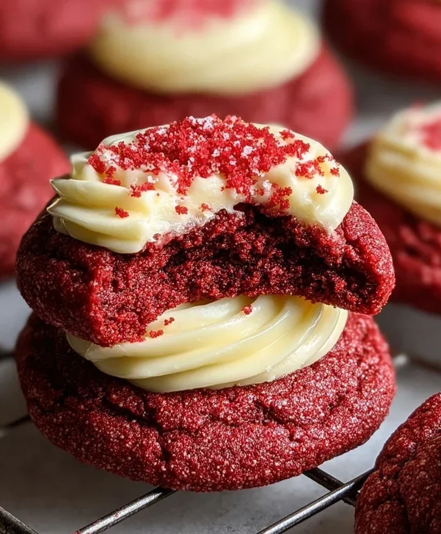 Cream Cheese Red Velvet Cookies