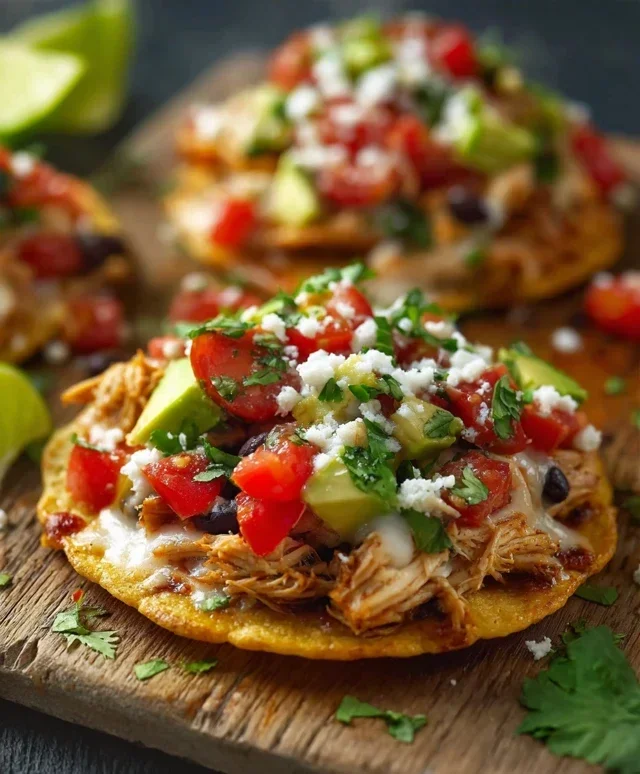 Mexican Rotisserie Chicken Tostadas