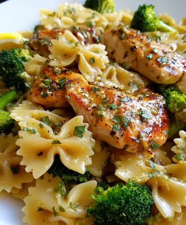 Cowboy Butter Lemon Bowtie Chicken with Broccoli Bliss