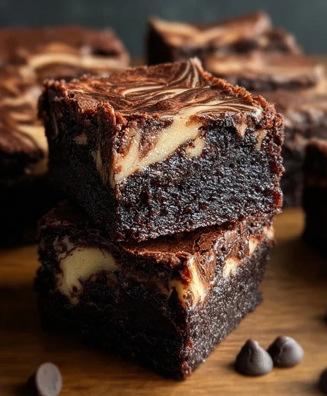 Dark Chocolate Cheesecake Brownies