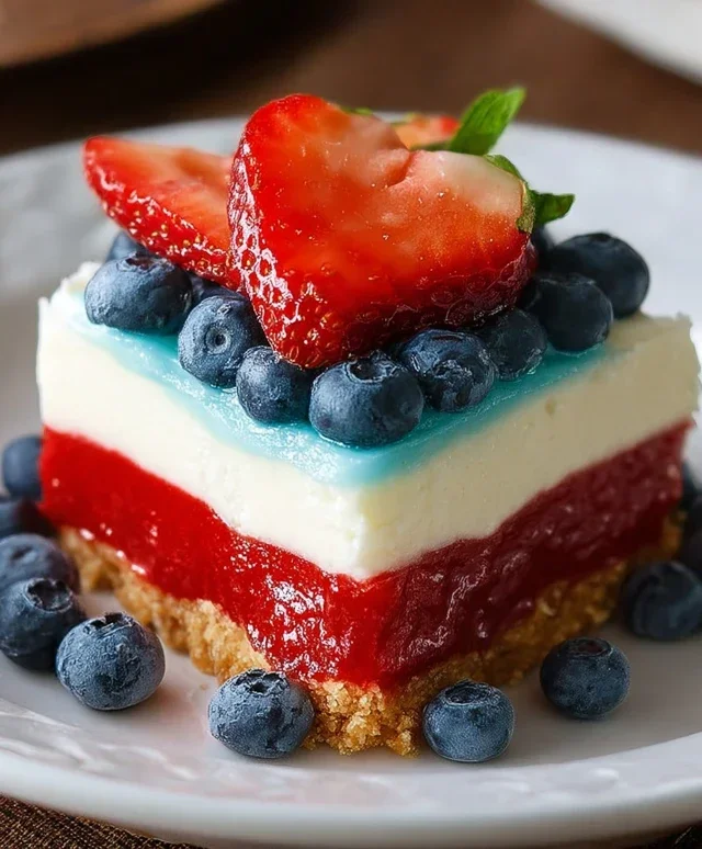 No Bake Patriotic Cheesecake