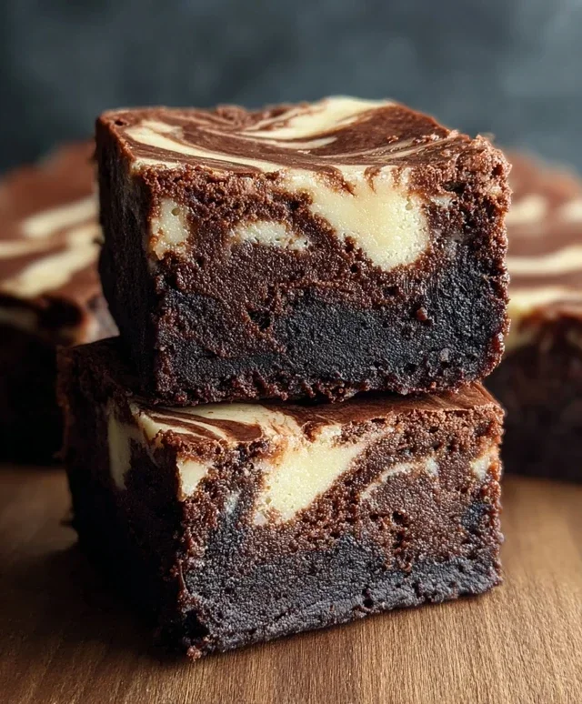 Dark Chocolate Cheesecake Brownies