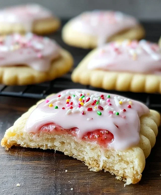 Strawberry Pop Tart Cookies