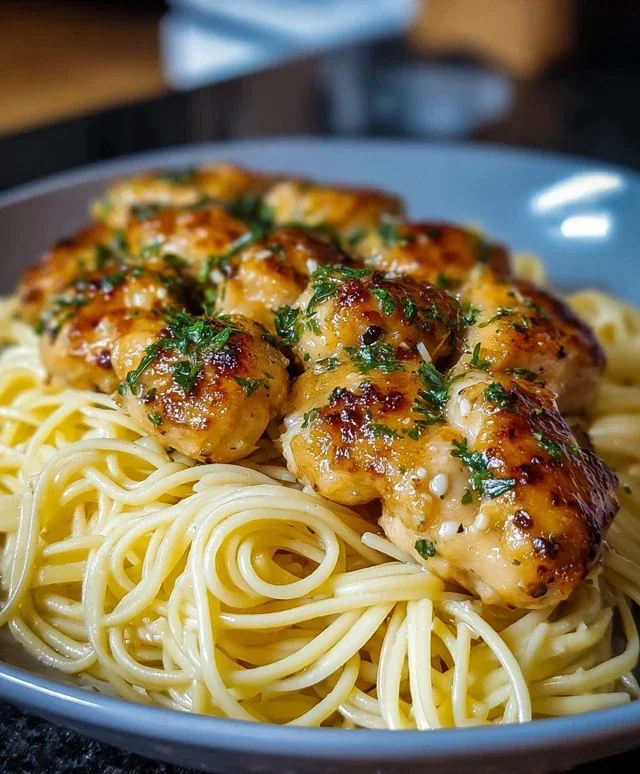 Lemon Chicken with Parmesan Linguine