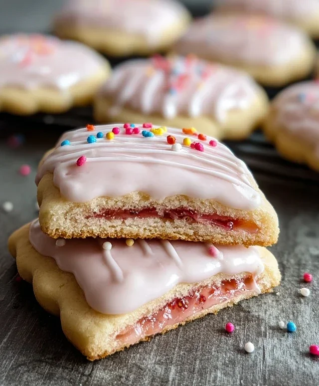 Strawberry Pop Tart Cookies