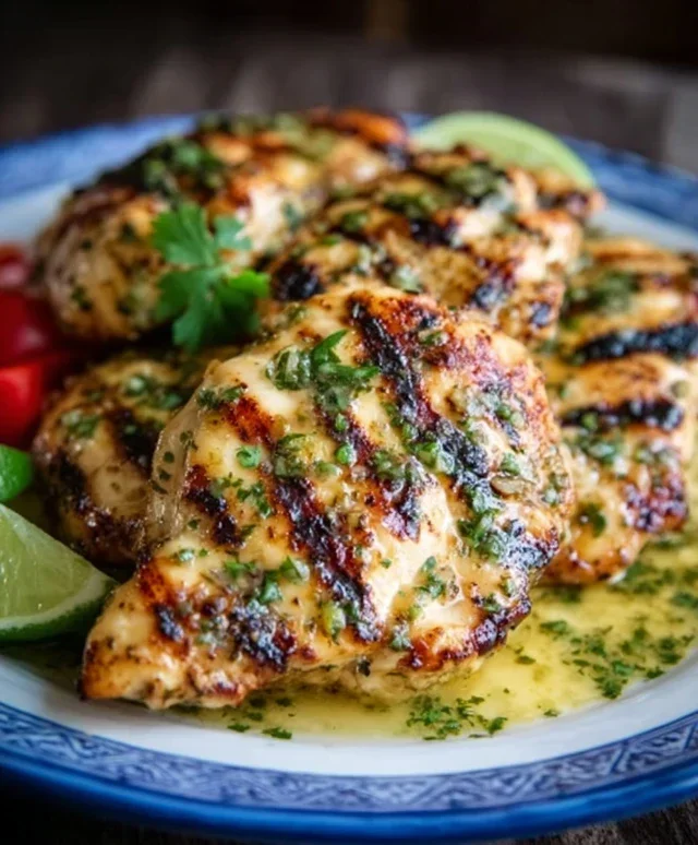 Grilled Salsa Verde Pepper Jack Chicken