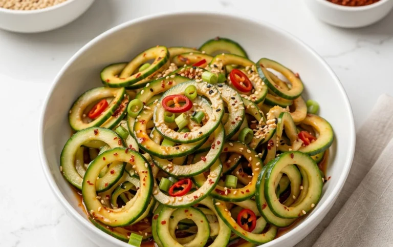 Spiral Cucumber Salad: Korean-Inspired Recipe
