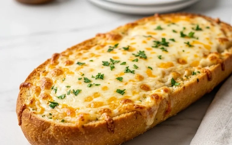 BEST CHEESY GARLIC BREAD RECIPE
