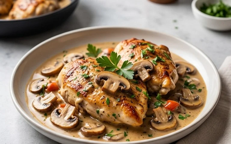 Creamy Mushroom Chicken Recipe