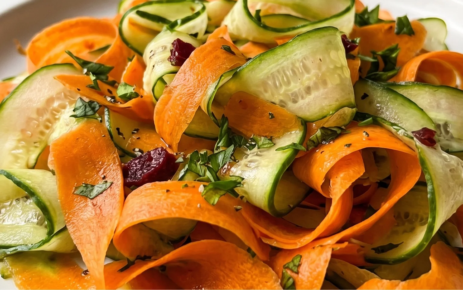 Carrot and Cucumber Ribbon Salad