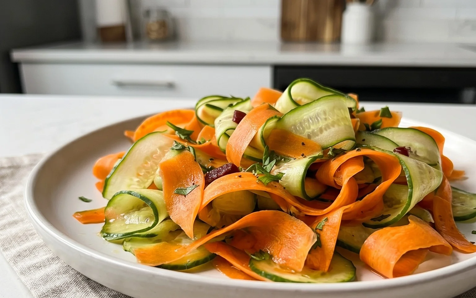 Carrot and Cucumber Ribbon Salad