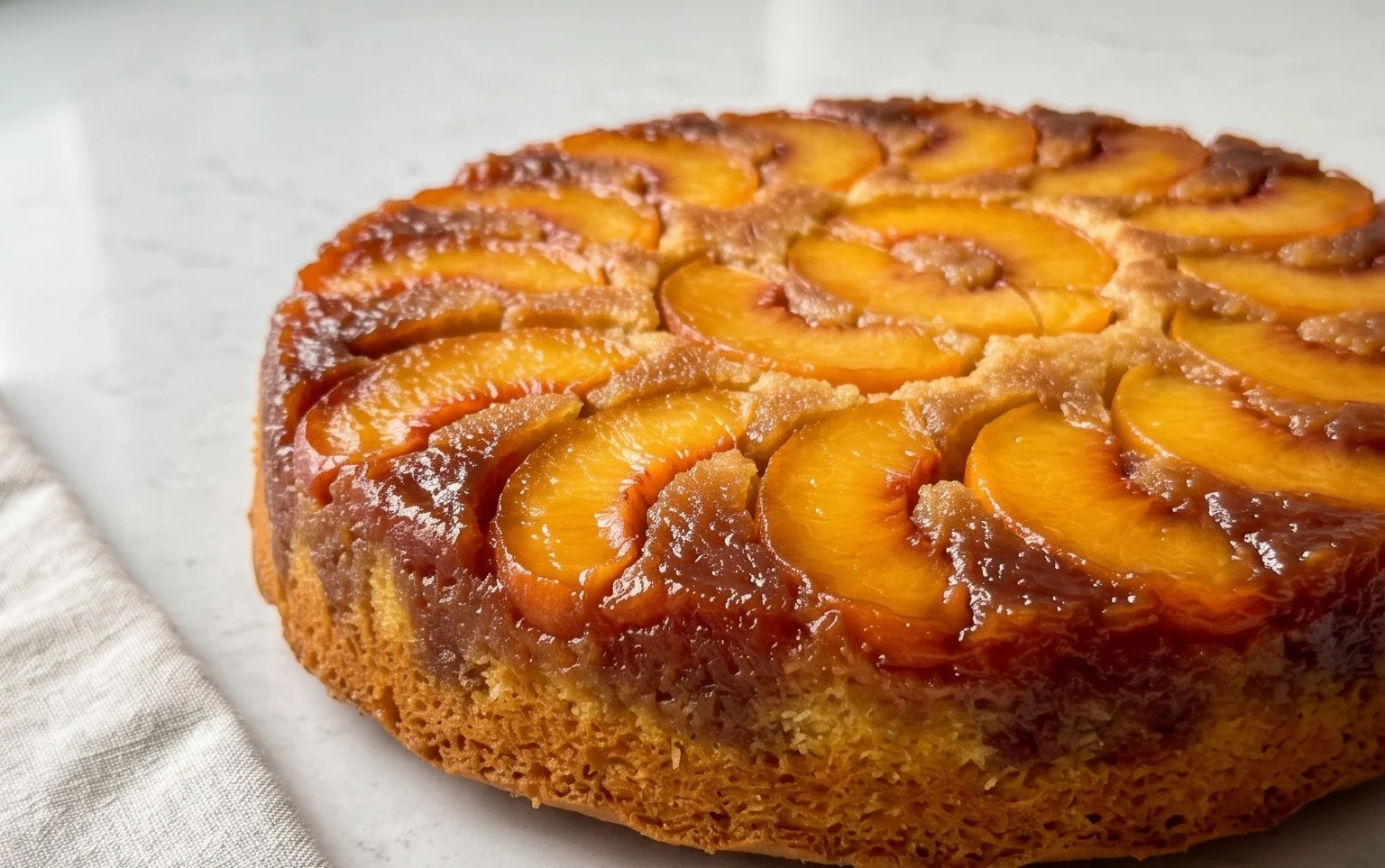 Peach Upside-Down Cake Recipe