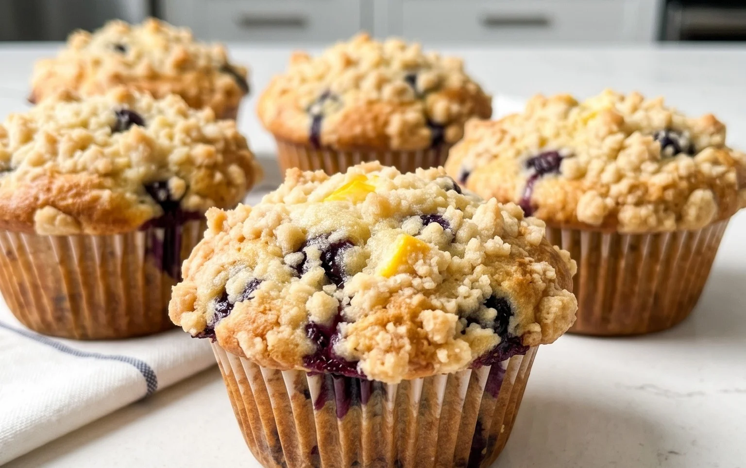 Lemon Blueberry Streusel Muffins