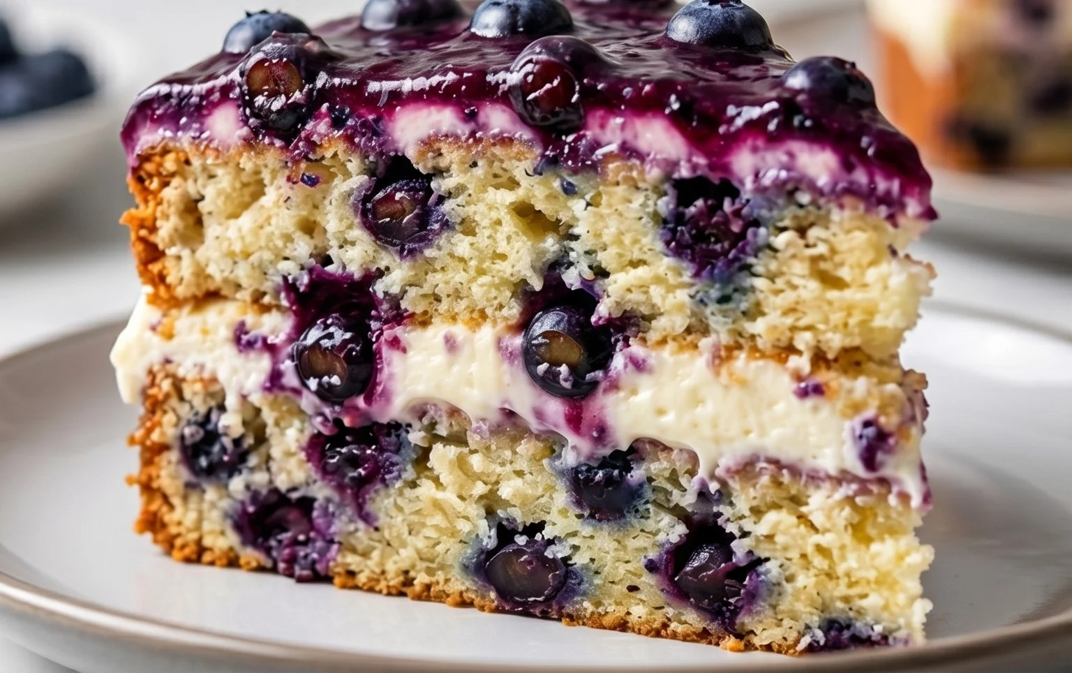 Nova Scotia Blueberry Cream Cake