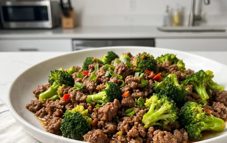 Ground Beef and Broccoli