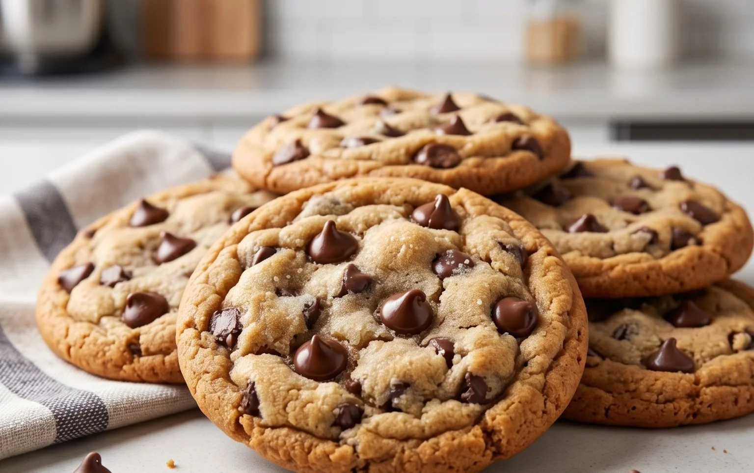 Crispy and Chewy Chocolate Chip Cookies